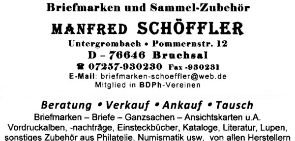 Briefmarken Schffler
